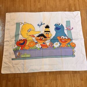 Sesame Street Pillowcase Big Bird Elmo Cookie Monster Bert Ernie Vintage